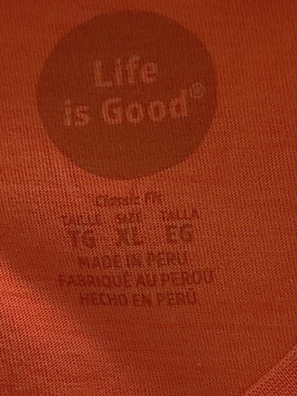 Life is Good T-Shirt Mens Keep It Simple Orange XL Classic Fit - Picture 6 of 9